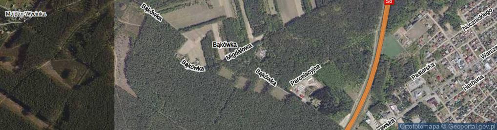 Zdjęcie satelitarne Bąkówka ul.